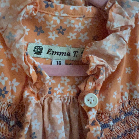 Vintage Smocked Floral Dress • Preppy  • 100% Cotton - Picture 6 of 8